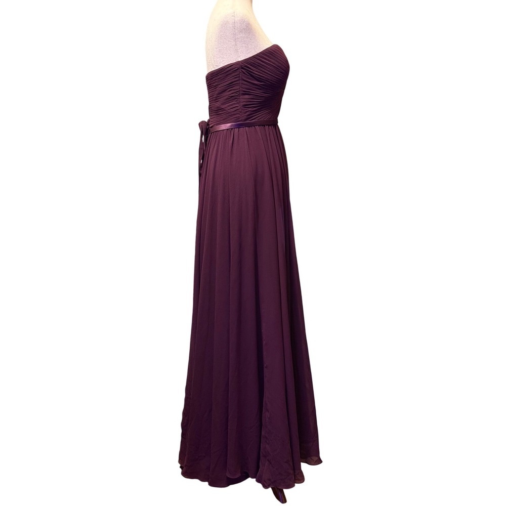 Size 6 Cinderella Divine Strapless Empire Waist Plum Lace Up Back Floor Length‎ - Picture 2 of 6